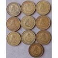 Lot of x10 republic 1/2c coins (1964)