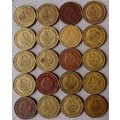 Lot of x20 republic 1/2c coins (1961)