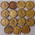 Lot of x15 republic 1/2c coins (1963/1964)