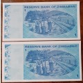 2009 Zimbabwe uncirculated $1