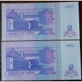 1993 Zaire uncirculated 1 Nouveau set in sequence