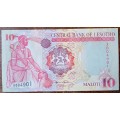 Scarce 2000 Lesotho uncirculated 10 Maloti replacement note (low number)