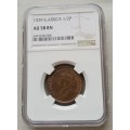 1929 Union 1/2 penny NGC AU58 BN (high grade)