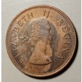 1960 Union uncirculated 1/2 Penny with some toning
