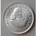 1961 Republic silver 2 1/2c in lustrous uncirculated.