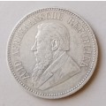 1895 ZAR Kruger silver 2 1/2 Shillings in VF