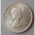 Scarce 1960 uncirculated union silver 2 1/2 Shillings (low mintage)