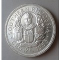 1953 Southern Rhodesia silver crown (Cecil Rhodes) in lustrous unc