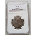 1896 ZAR Kruger silver 2 Shillings NGC XF40