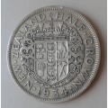 1934 New Zealand silver half crown