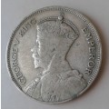 1934 New Zealand silver half crown
