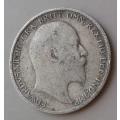 1910 British sterling silver sixpence