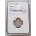 1929 Union silver sixpence NGC AU Details (Nice coin)