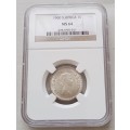 1960 Union silver shilling NGC MS64 with multiple die cracks