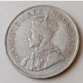 Scarce 1925 union silver 2 1/2 Shillings in VF+
