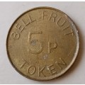 Vintage British Bell Fruit 5P gaming token