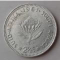 1961 Republic silver 2 1/2c in AU