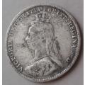 1888 British sterling silver threepence