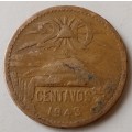 1943 Mexico 20 Centavos