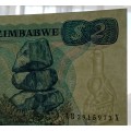 1994 Zimbabwe uncirculated $2 set in sequence (Long neck watermark)