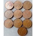 Lot of x10 republic 2c coins