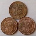 Lot of x3 republic bronze coins