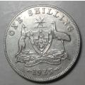 High grade 1935 Australia sterling silver shilling in XF