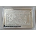 2011 SARB 90th Anniversary set with proof R5 & silver 100 pound note replica medallion
