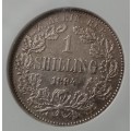 Higher grade 1894 ZAR Kruger silver shilling NGC XF40