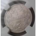 1896 ZAR Kruger silver shilling NGC VF35