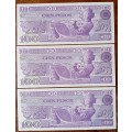 1982 Mexico 100 Pesos note in crisp AU+