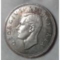 1952 Union proof silver 2 1/2 Shillings with iridescent toning