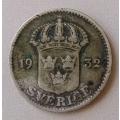 1932 Sweden silver 25 Ore