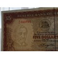 Higher grade 1978 Rhodesia $5 in XF+
