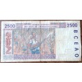 1994 Central Bank of Western African States 2500 Francs (Senegal)