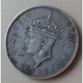 Rare 1939 Southern Rhodesia sterling silver 2 Shillings in VF+ (Key date)