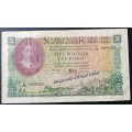 1953 M.H de Kock 5 Pounds note
