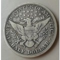 1898 USA silver Barber half dollar