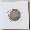 1895 ZAR Kruger silver sixpence in VF