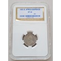 Nice 1925 union silver sixpence SANGS XF45