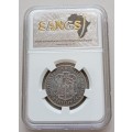 Nice 1934 union silver 2 Shillings SANGS XF40