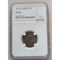 Scarcer 1923 union proof silver sixpence NGC PF64 (Mintage 1402)
