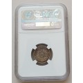 Scarcer 1923 union proof silver sixpence NGC PF64 (Mintage 1402)