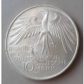 Uncirculated 1972 German silver 10 Mark (Olympic Games)