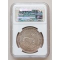 1947 Union silver 5 Shillings NGC MS63