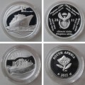 2011 S.A Maritime History combo silver proof set in wooden case