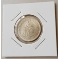 Uncirculated 1963 van Riebeeck silver 10c