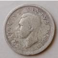 1950 Union silver sixpence