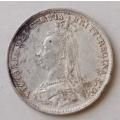1889 British sterling silver threepence.