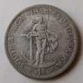 1954 Union silver shilling.